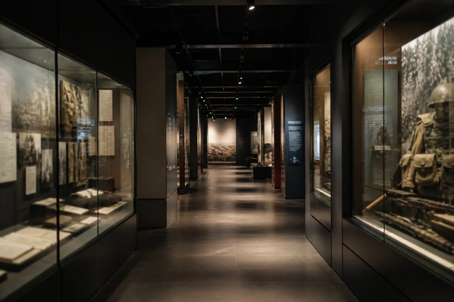 Imperial War Museum gallery corridor